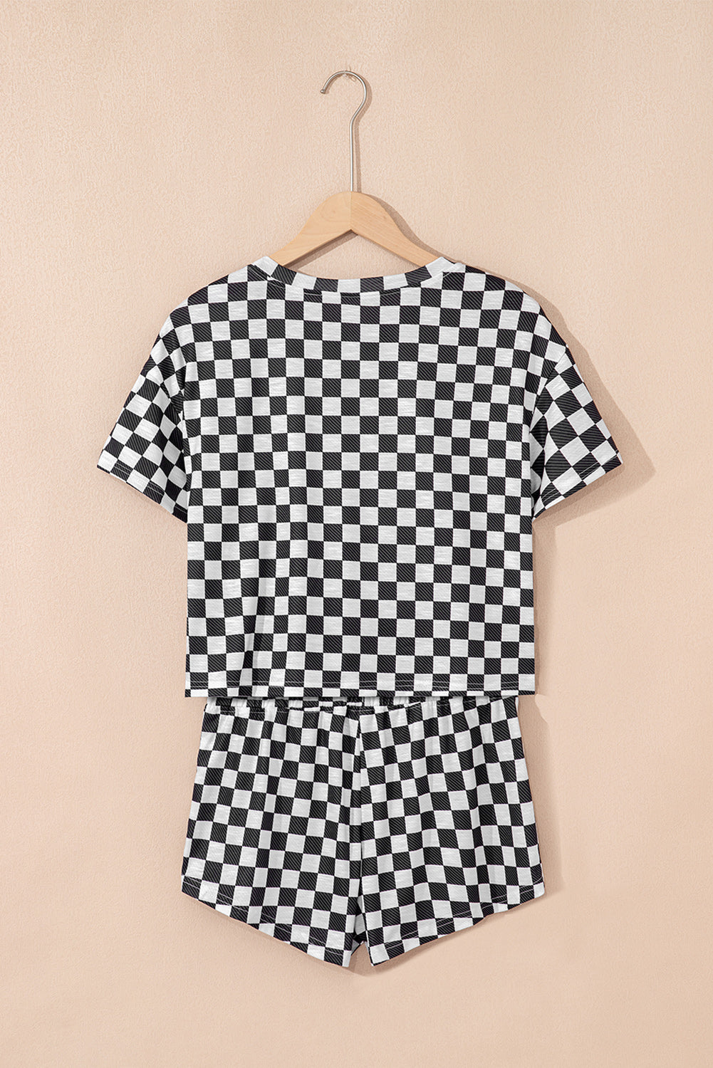 Checker T-Shirt &amp; High Waist Skort Set