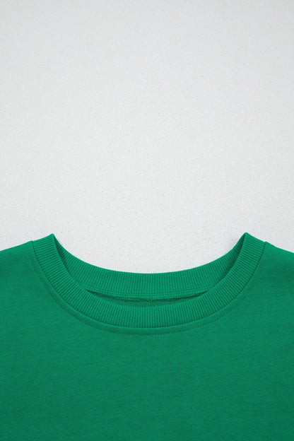 Stripe Mixed Crew Neck Cap Sleeve T-Shirt