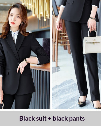 The Professional Commuter Set Includes A Long-sleeve Blazer And Trousers