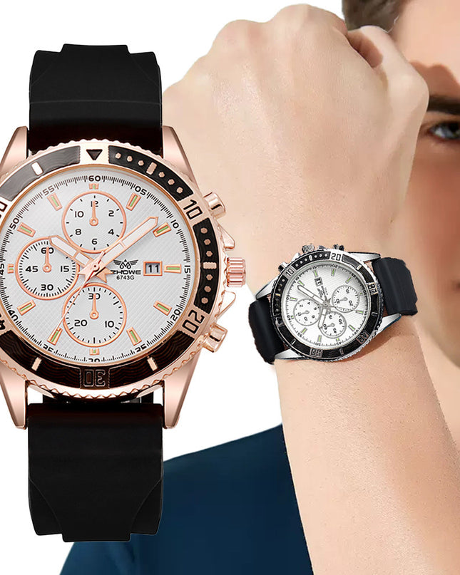 Mens Luminous Calendar Quartz Watch