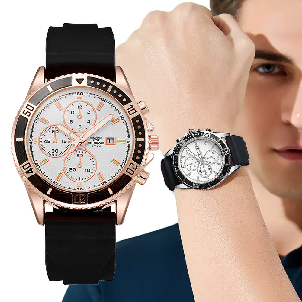 Mens Luminous Calendar Quartz Watch