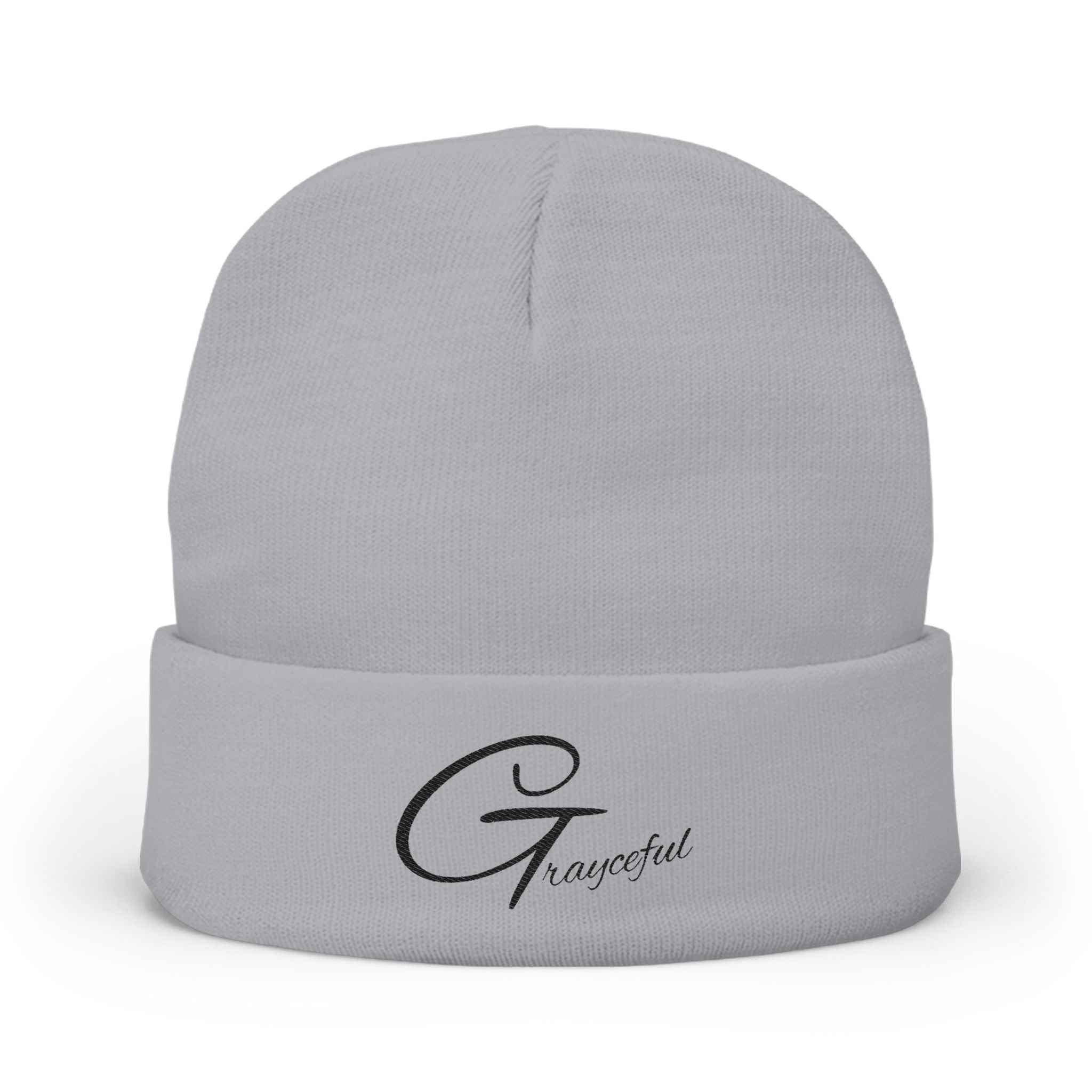 Grateful Embroidered Knit Beanie, Cozy Winter Hat, Gift for Her, Casual Beanie, Trendy Cap, Fall Accessories