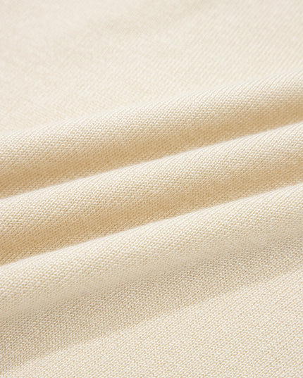 Denim Patchwork Polo Collar Short Sleeve Sweater