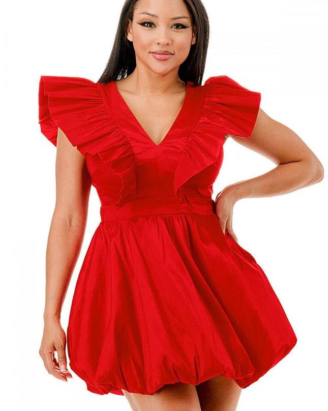 Deep V-Neck Sleeveless Dress