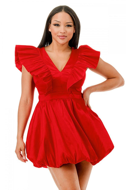 Deep V-Neck Sleeveless Dress