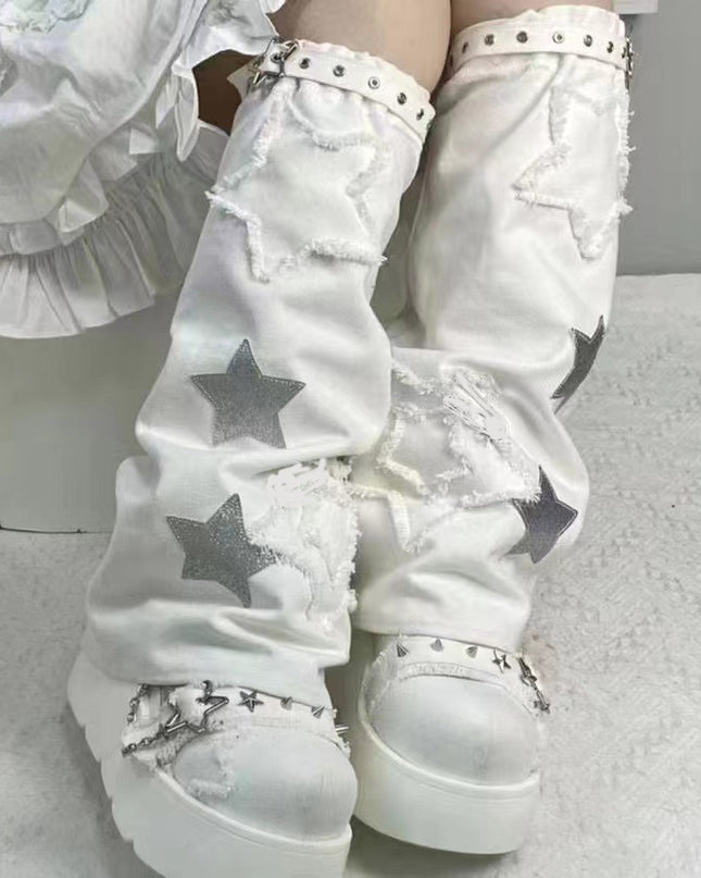 Wear Leg Warmer Black Denim Leg Warmer