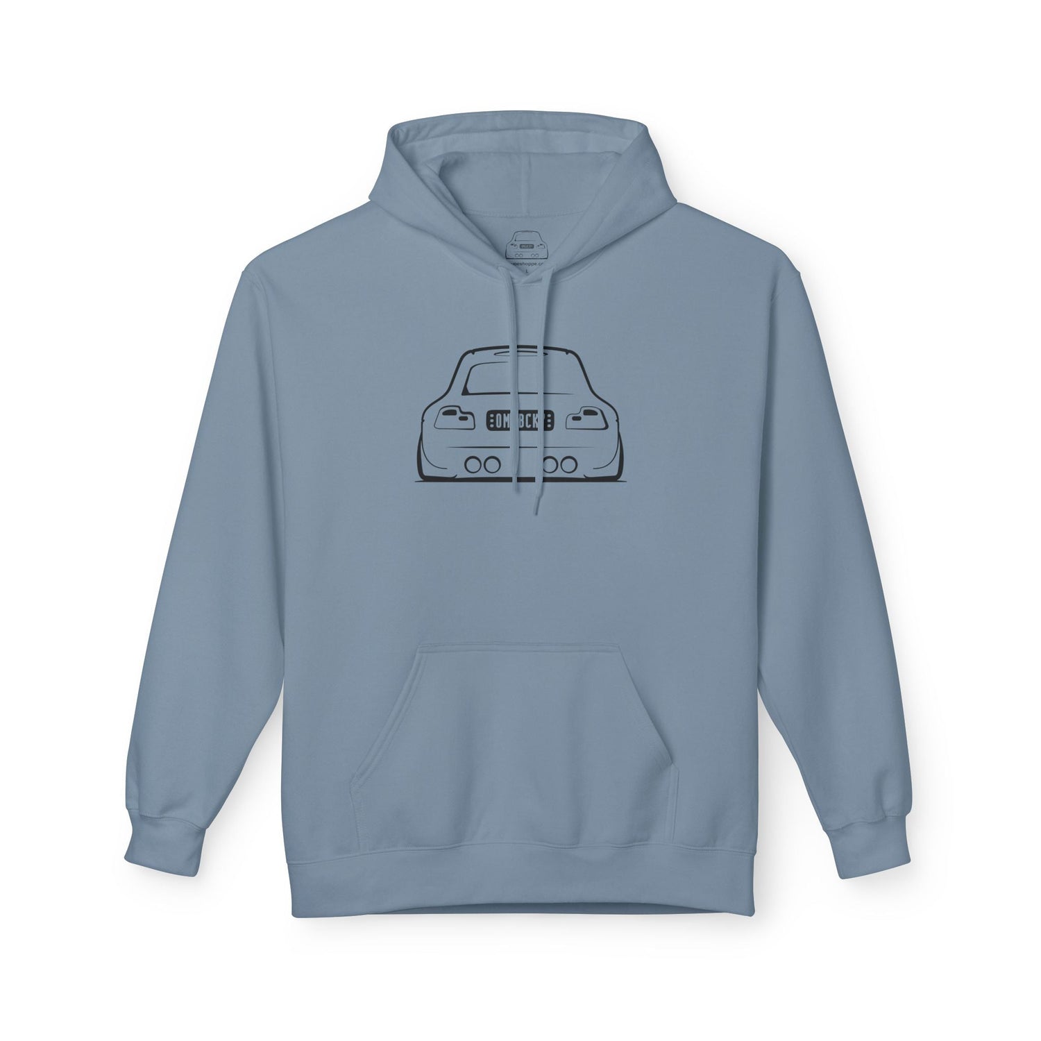 OMGBCKY Black Coupe Silhouette Hoodie - Unisex Gildan Classic Softstyle Fleece Drawstring Hoodie