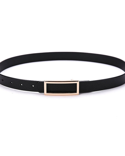 Retro Wear Belt Women's Black Classic Cowhide