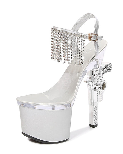 Muffin Sandals Super High Heels Transparent High Heels