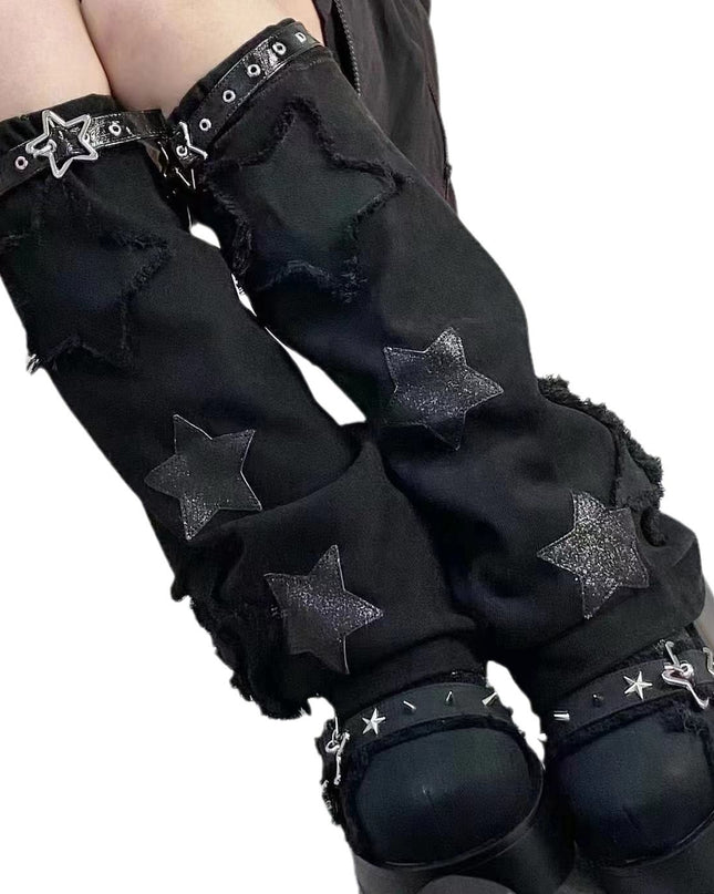 Wear Leg Warmer Black Denim Leg Warmer