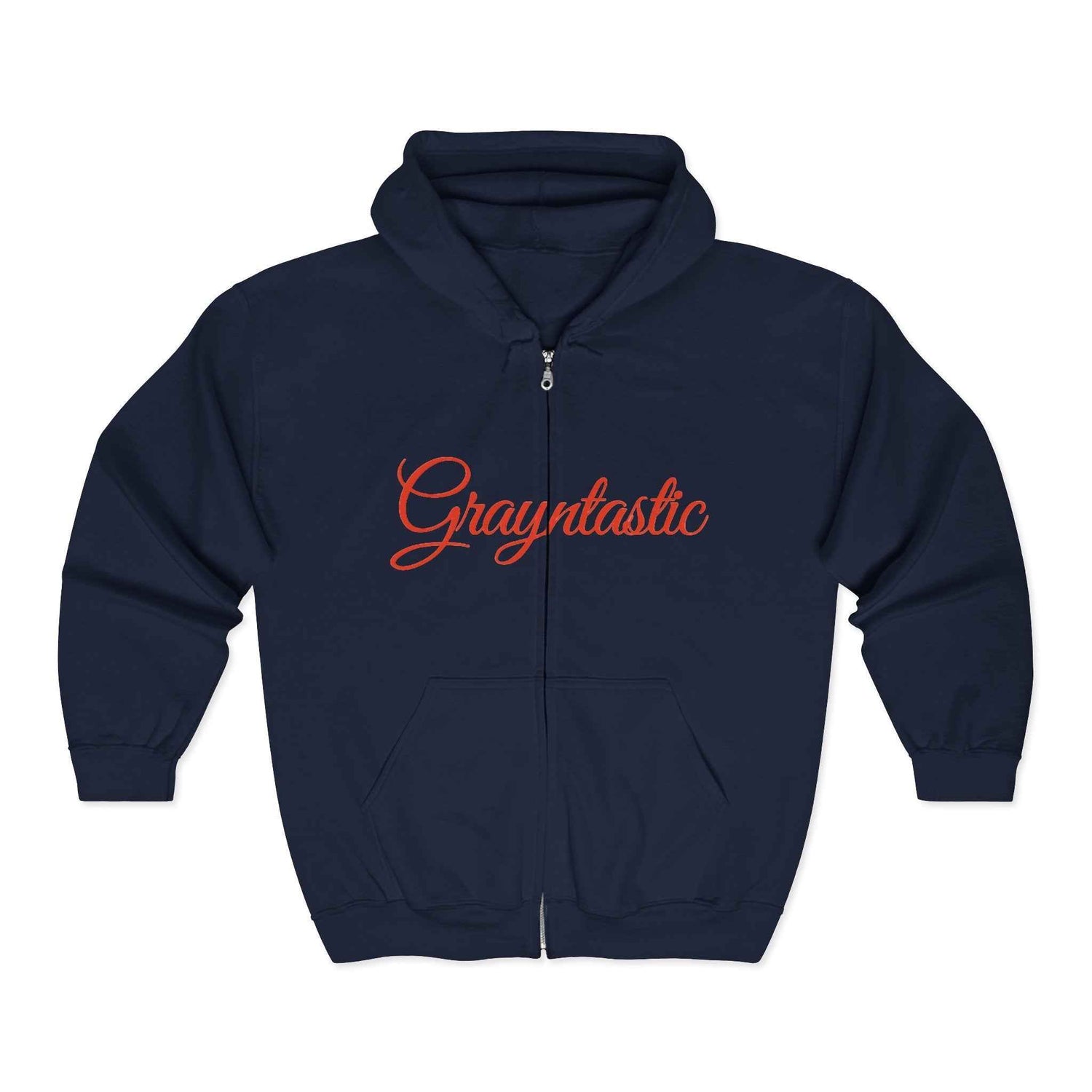 Grayntastic Zip Hoodie for Trendsetters, Cozy Unisex Sweatshirt, Holiday Gift, Casual Wear, Comfortable Layering Piece
