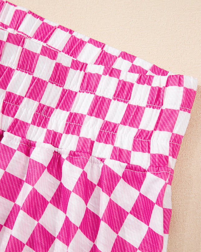 Checker T-Shirt & High Waist Skort Set