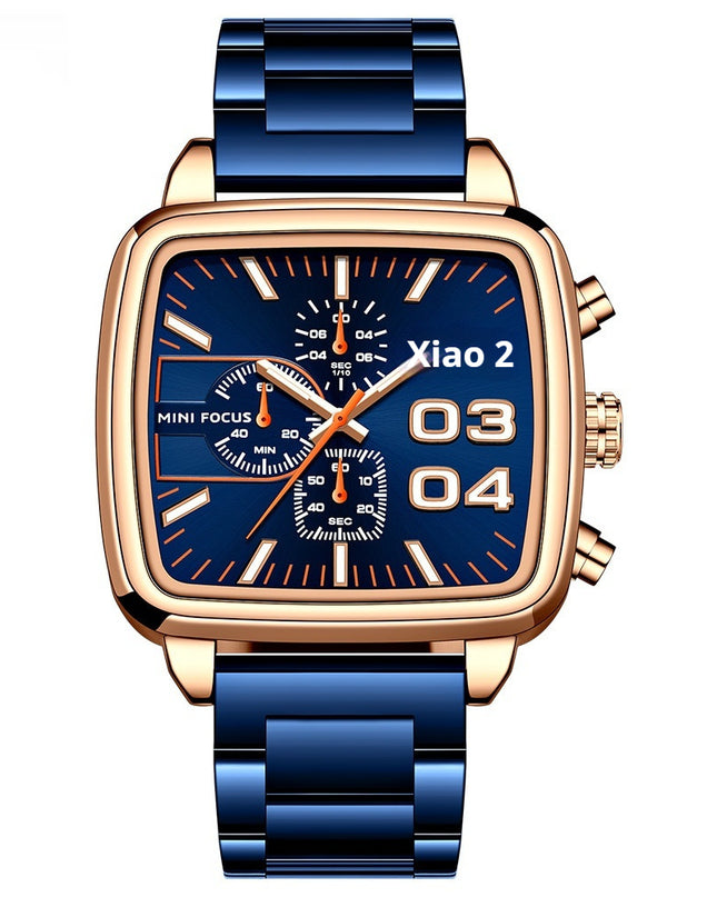 Mens Multifunctional Waterproof Quartz Watch