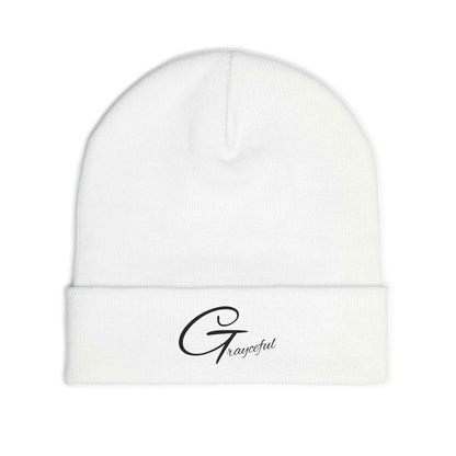 Grateful Embroidered Knit Beanie, Cozy Winter Hat, Gift for Her, Casual Beanie, Trendy Cap, Fall Accessories