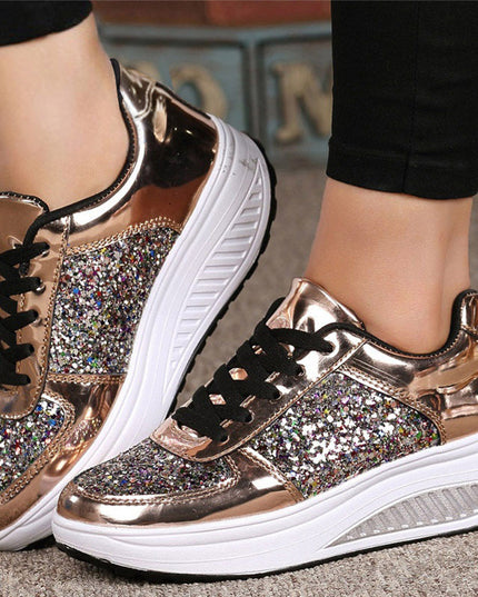 Sequin women's sneakers