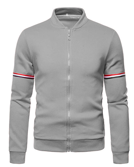 British Ribbon Stand Collar Mens Jacket