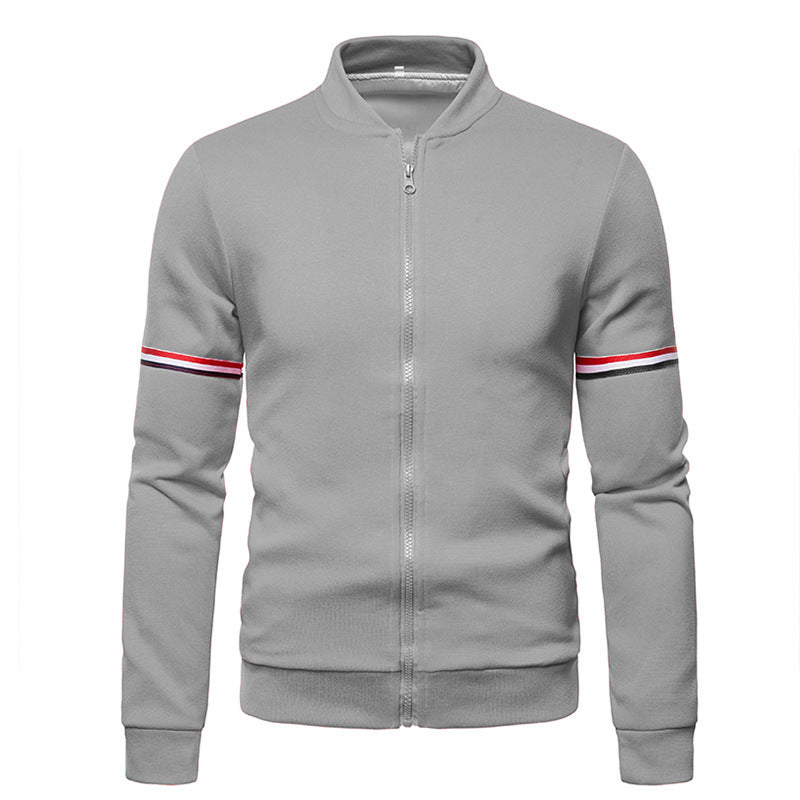 British Ribbon Stand Collar Mens Jacket