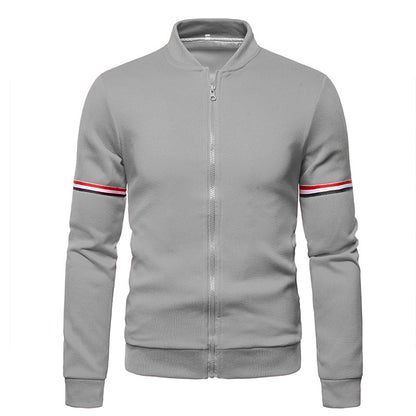 British Ribbon Stand Collar Mens Jacket