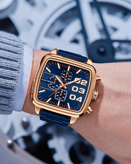 Mens Multifunctional Waterproof Quartz Watch