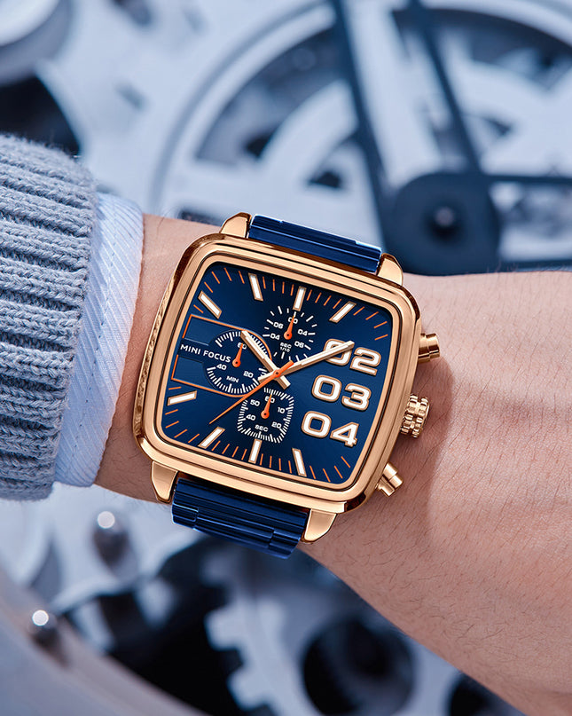 Mens Multifunctional Waterproof Quartz Watch