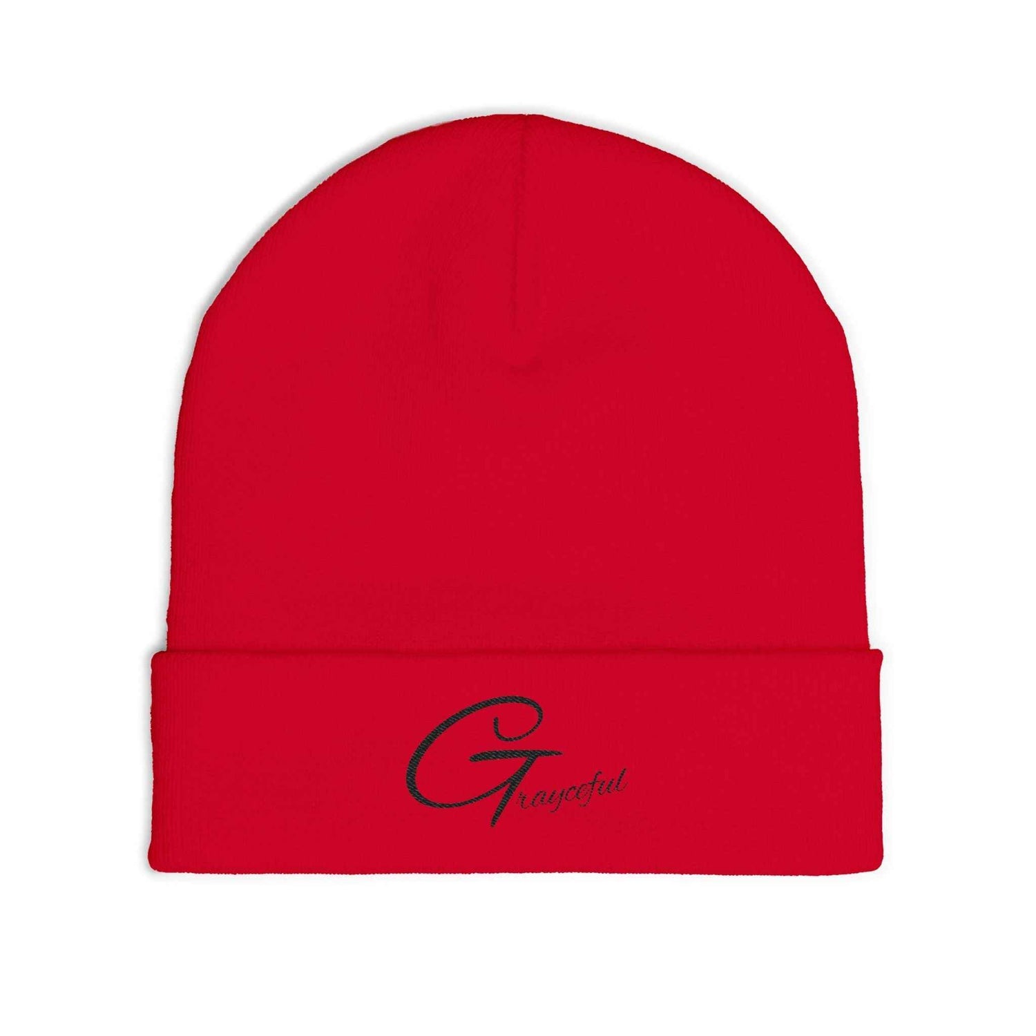 Grateful Embroidered Knit Beanie, Cozy Winter Hat, Gift for Her, Casual Beanie, Trendy Cap, Fall Accessories