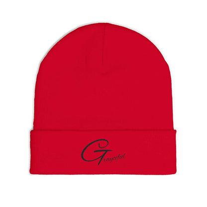 Grateful Embroidered Knit Beanie, Cozy Winter Hat, Gift for Her, Casual Beanie, Trendy Cap, Fall Accessories