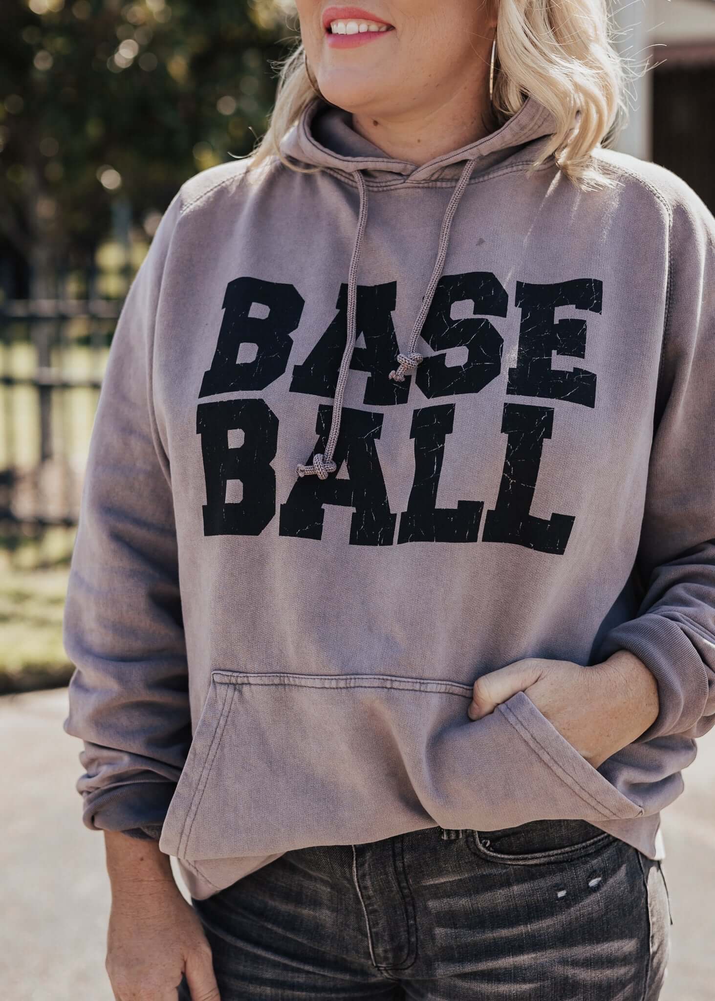 Baseball Vintage Raglan Hoodie