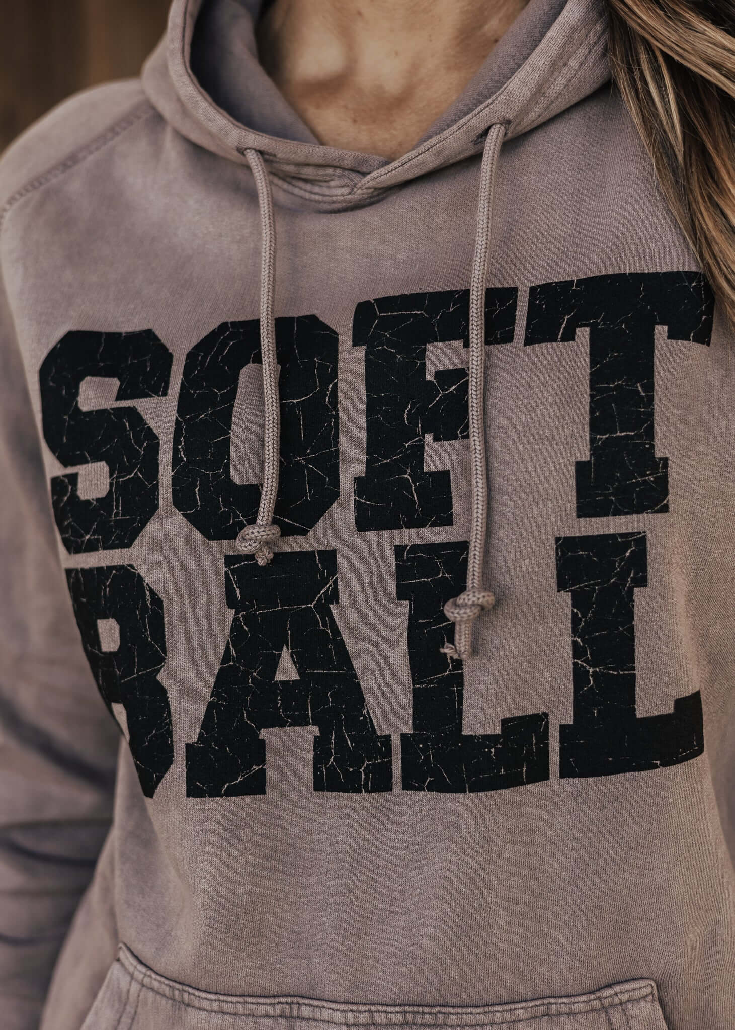 SOFTBALL Vintage Raglan Hoodie
