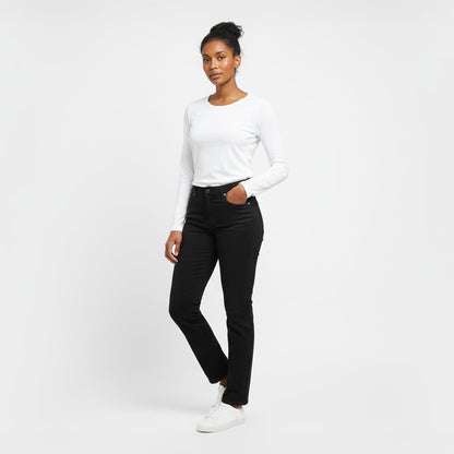 Drew White Long Sleeve Crew