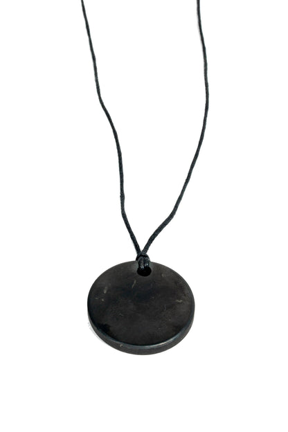 Shungite Round Pendant for EMF Protection (Ships From USA!)