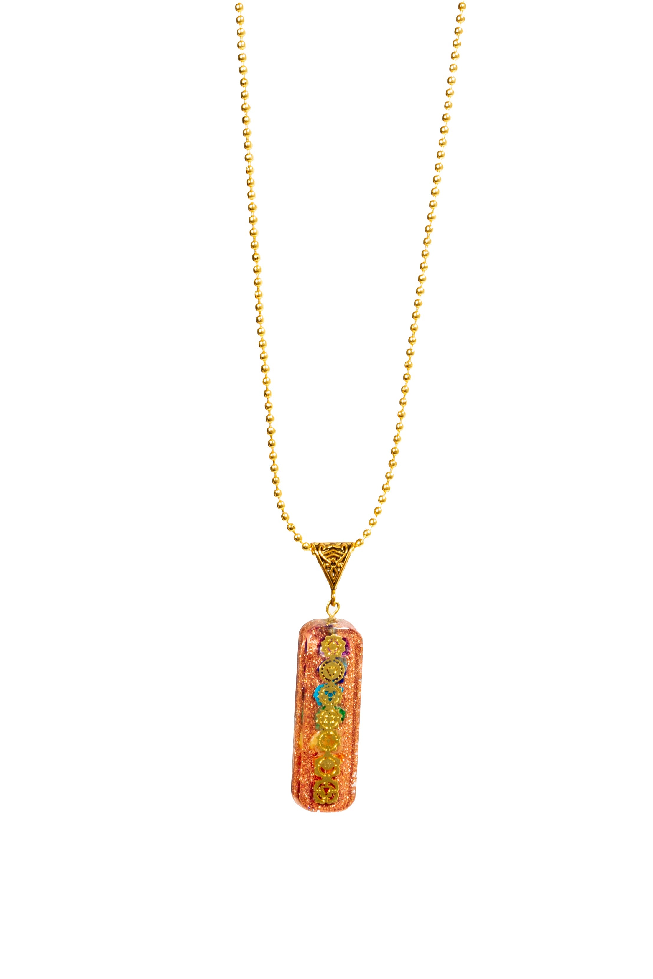 7 chakra Orgone Copper Pendant with Chain (Ships from USA!)