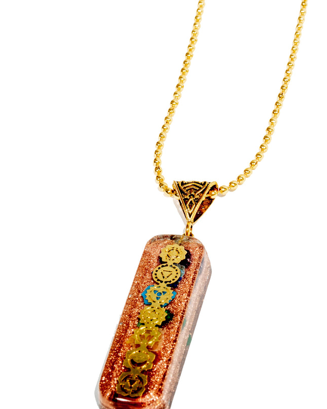 7 chakra Orgone Copper Pendant with Chain (Ships from USA!)