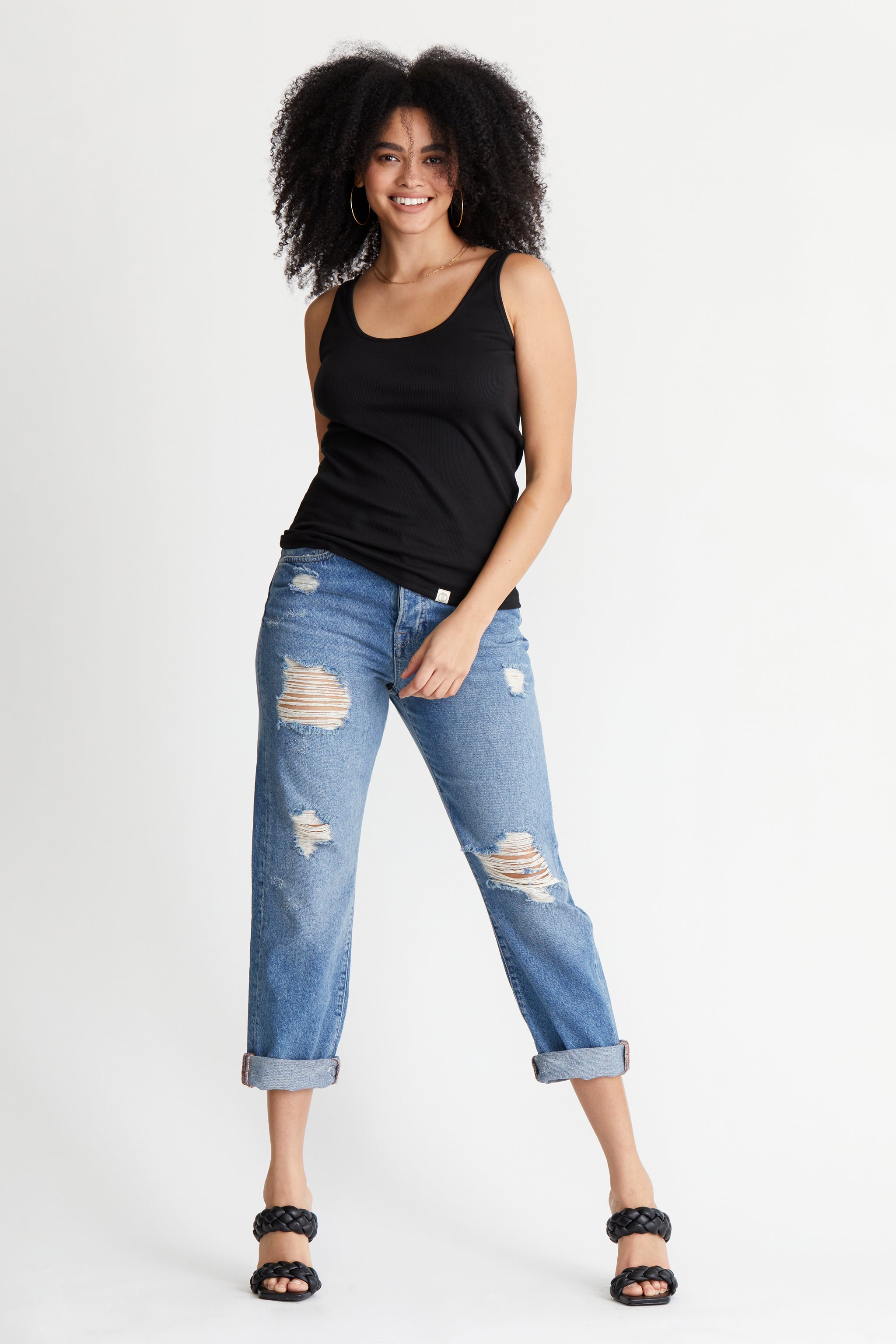 Pima Rib Knit L&amp;L Tank