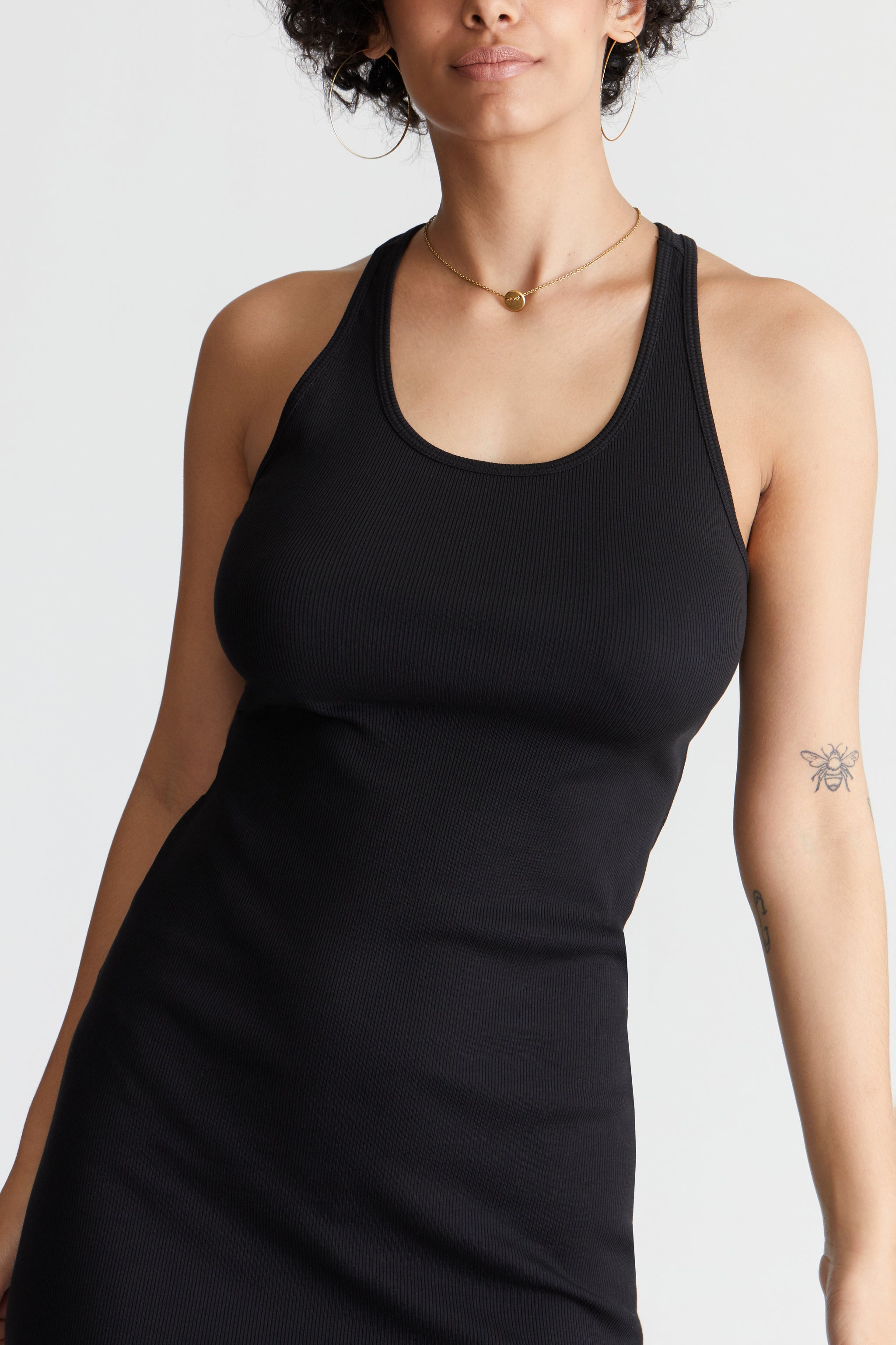 Pima Rib Knit L&amp;L Racerback Dress
