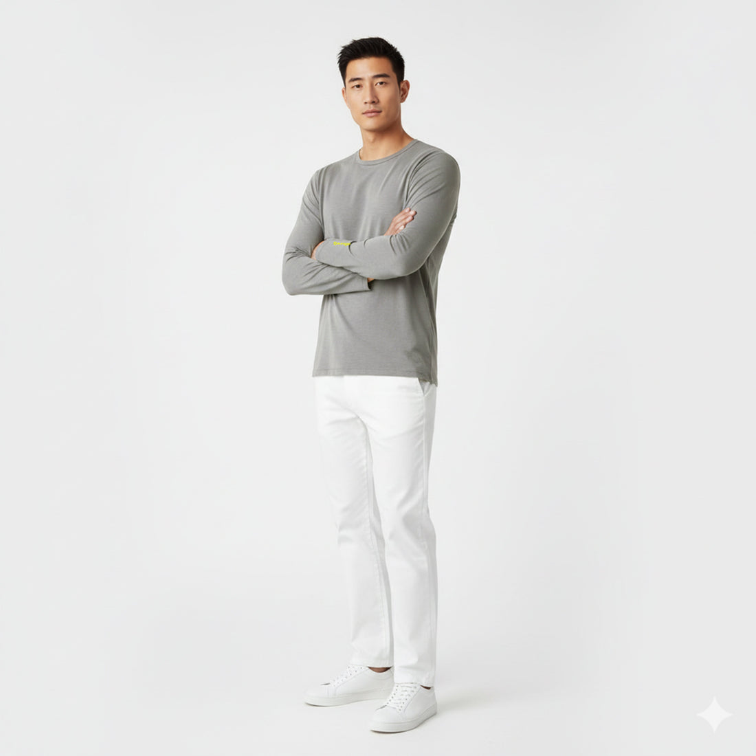 Mason Grey Long Sleeve Crew