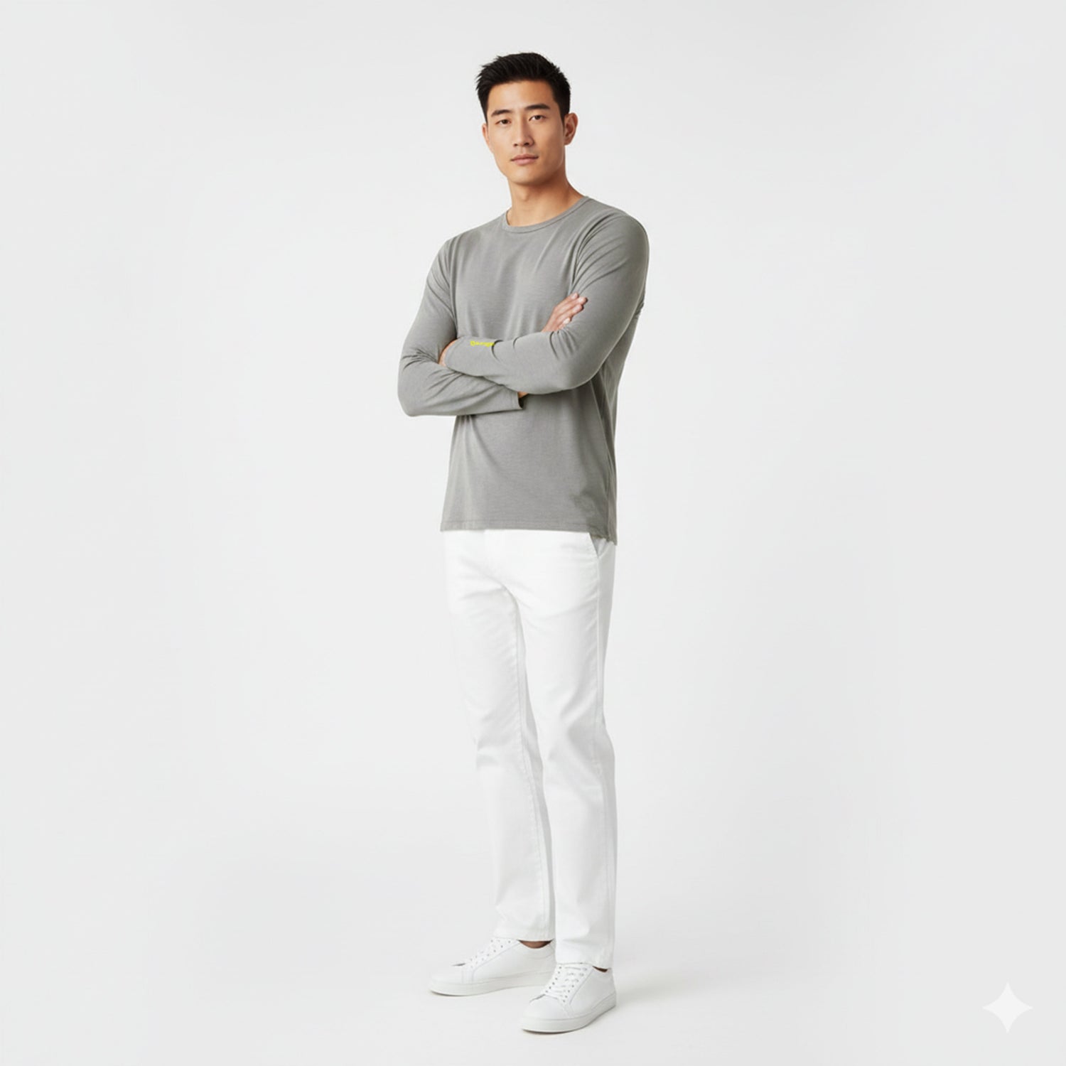Mason Grey Long Sleeve Crew
