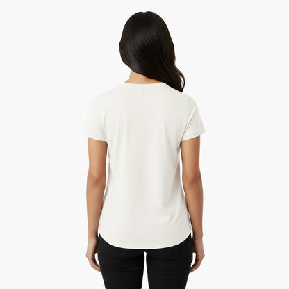 Kenzi White Short Sleeve Crew