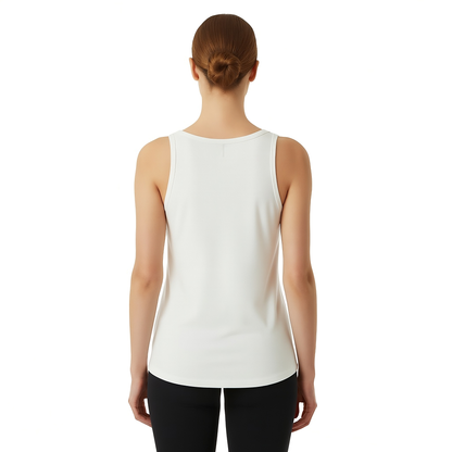 Alexa White Scoop Neck Tank