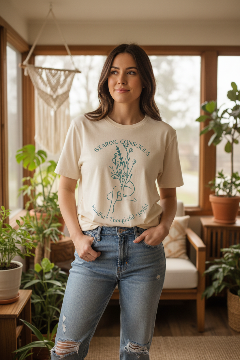 Mindful Thoughtful Joyful Organic Unisex T-Shirt