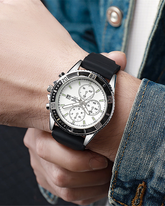 Mens Luminous Calendar Quartz Watch