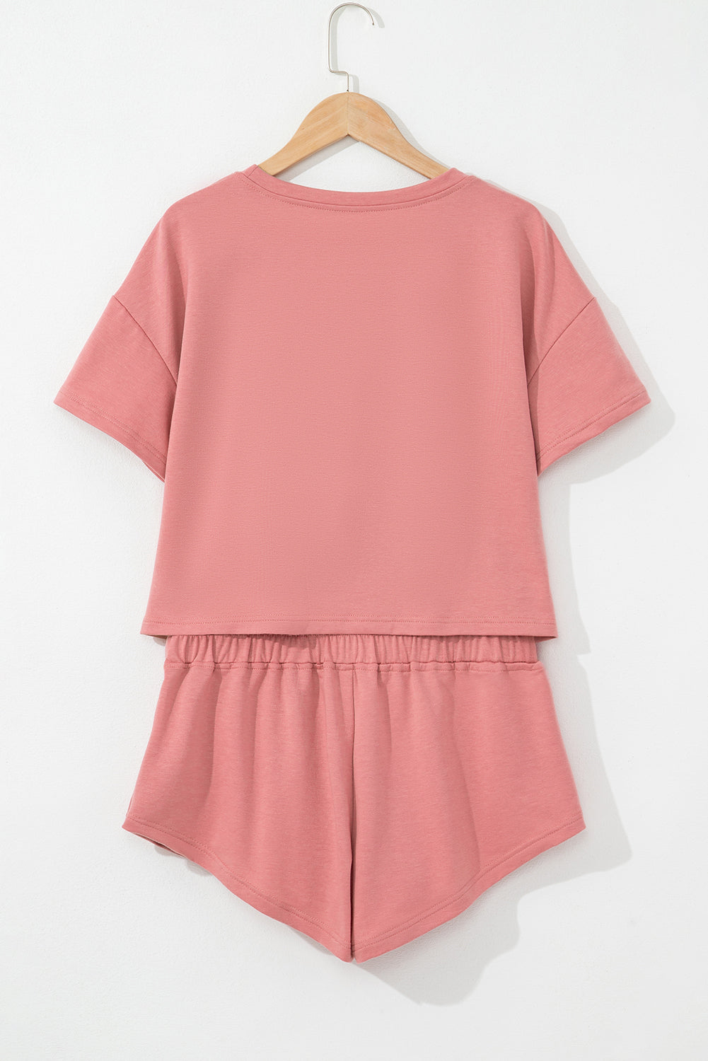 Solid Cropped Tee &amp; Ruffle High Waist Skort Set