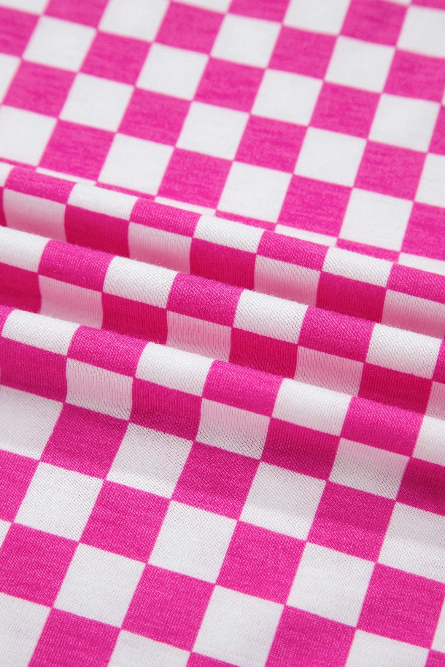 Checker Short Sleeve Tee &amp; Pants Lounge Set