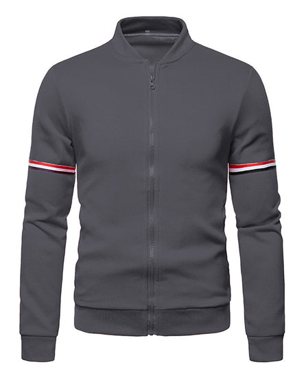 British Ribbon Stand Collar Mens Jacket