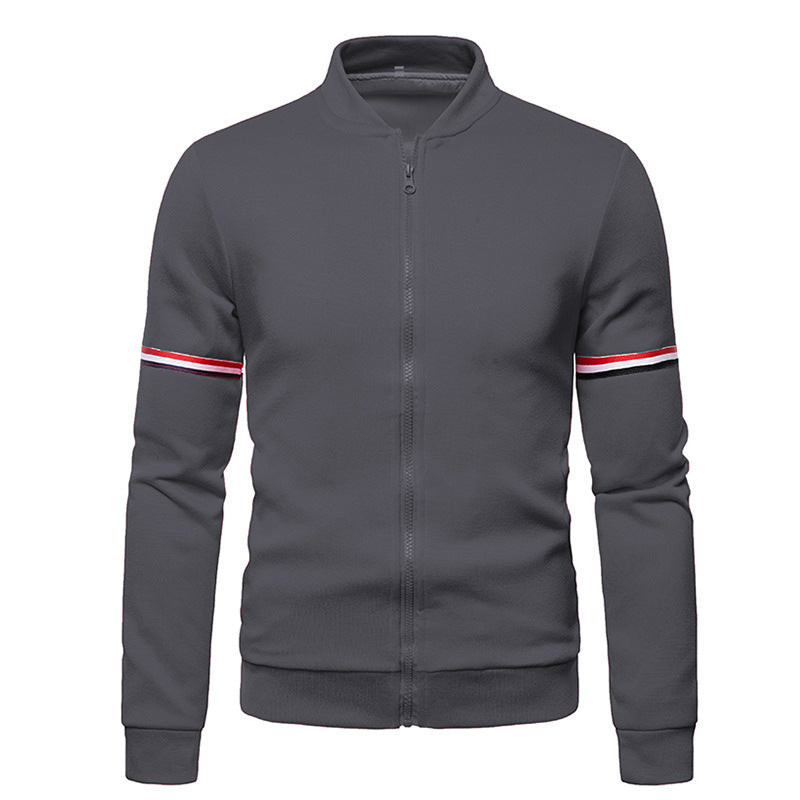 British Ribbon Stand Collar Mens Jacket