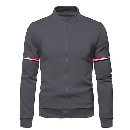 British Ribbon Stand Collar Mens Jacket