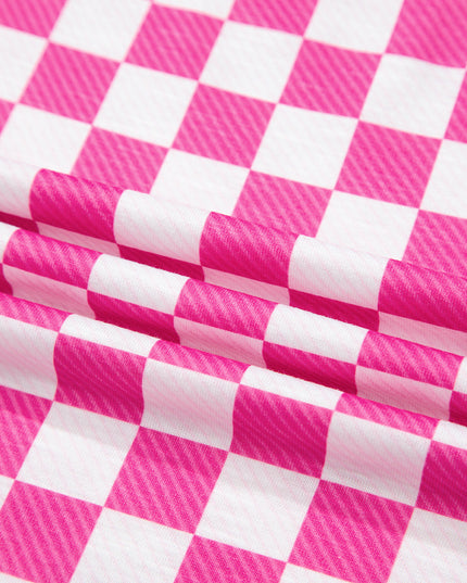 Checker T-Shirt & High Waist Skort Set