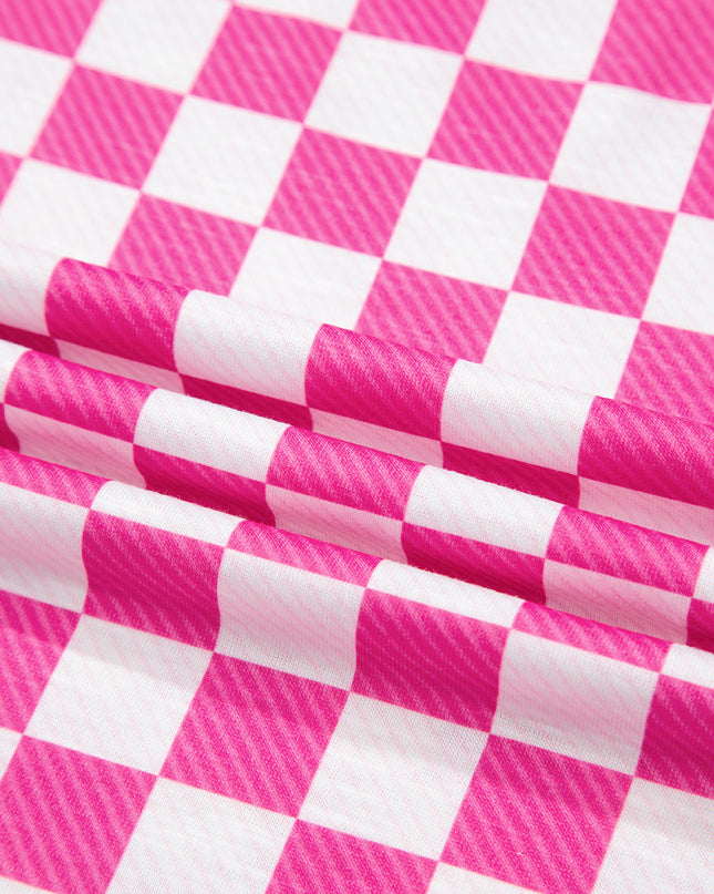 Checker T-Shirt & High Waist Skort Set