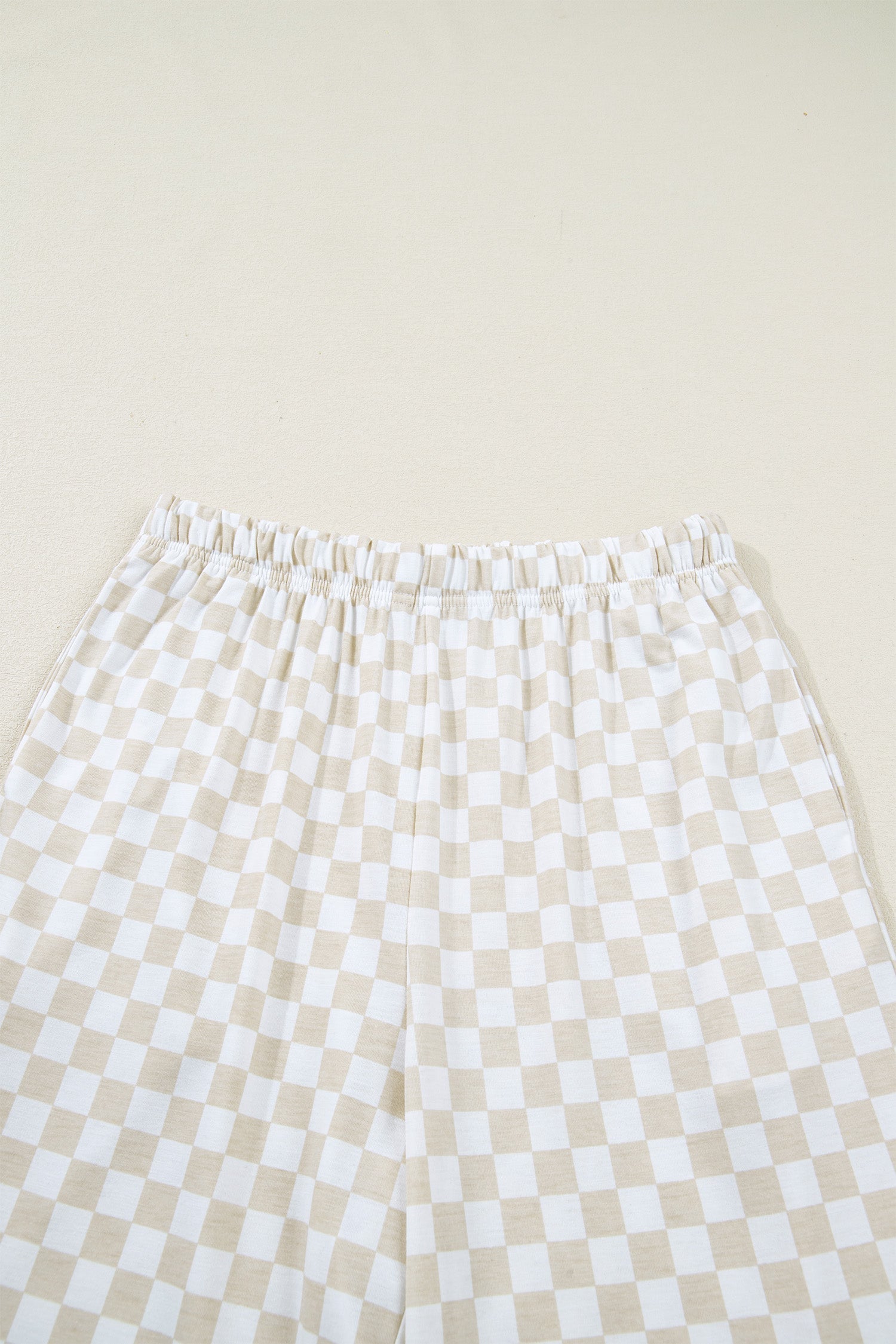 Checker Short Sleeve Tee &amp; Pants Lounge Set