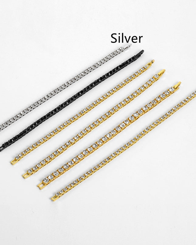 Mens Fashion Single Drain Diamond Bracelet