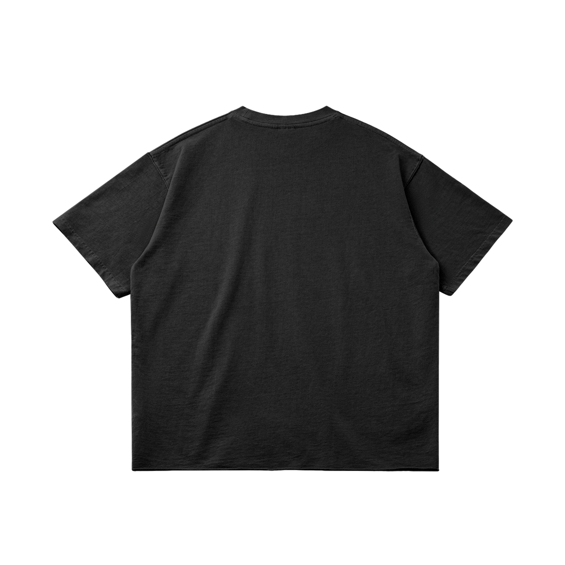 Basketcase Garment Dyed Raw Hem Streetwear Shirt 260GSM Cotton Black Tee With Edgy Faded Hem